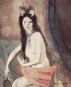 Marie Laurencin The naked woman holding a piece of mirror painting